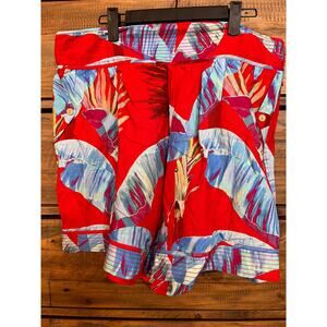 FARM Rio Red and Blue Tropical Print Women Shorts